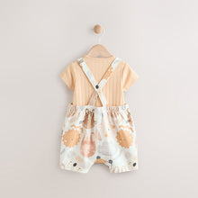 Load image into Gallery viewer, Mineral Character Jersey 100% Cotton Dungaree and Bodysuit Baby Set (0mths-18mth)