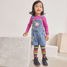 Load image into Gallery viewer, Denim Cosmic Dungarees Set (3mths-6yrs)