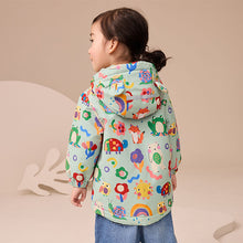 Load image into Gallery viewer, Green Character Waterproof Jacket (6mths-6yrs)