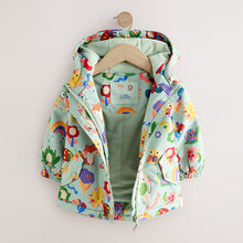 Load image into Gallery viewer, Green Character Waterproof Jacket (6mths-6yrs)