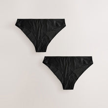 Load image into Gallery viewer, Black Brazilian No VPL Zebra Print Knickers 2 Pack