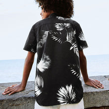 Load image into Gallery viewer, Mono Floral AOP Short Sleeve Printed Shirt (3-12yrs)