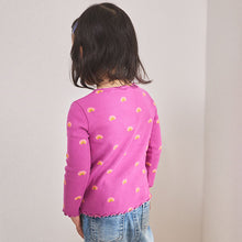 Load image into Gallery viewer, Purple Rainbow Rib Long Sleeve T-Shirt (3mths-6yrs)