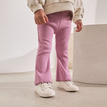 Load image into Gallery viewer, Mauve Purple Rib Flare Leggings (3mths-6yrs)
