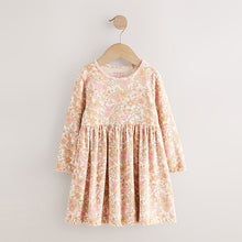 Load image into Gallery viewer, Floral Long Sleeve Ribbed Dress (3mths-6yrs)