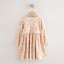 Load image into Gallery viewer, Floral Long Sleeve Ribbed Dress (3mths-6yrs)