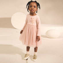Load image into Gallery viewer, Pink Fairy Long Sleeve Mesh Party Dress (3mths-6yrs)