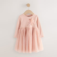 Load image into Gallery viewer, Pink Fairy Long Sleeve Mesh Party Dress (3mths-6yrs)