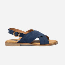 Load image into Gallery viewer, Women's flat sandals navy ASSIANE