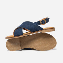 Load image into Gallery viewer, Women's flat sandals navy ASSIANE