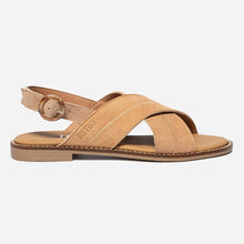 Load image into Gallery viewer, ASSIANE hazelnut women's flat sandals