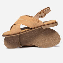 Load image into Gallery viewer, ASSIANE hazelnut women's flat sandals