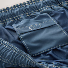 Load image into Gallery viewer, Slate Blue Contrast Stitch Swim Shorts
