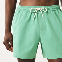 Load image into Gallery viewer, Sage Green Contrast Stitch Swim Shorts