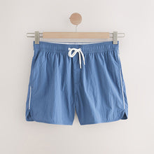 Load image into Gallery viewer, Blue Piped Swim Shorts