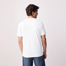 Load image into Gallery viewer, White Ribbed Short Sleeve Crew T-Shirt