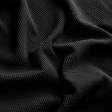 Load image into Gallery viewer, Black Ribbed Slim Fit Short Sleeve Crew Neck T-Shirt
