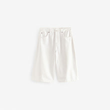 Load image into Gallery viewer, White Longline Jort Denim Shorts