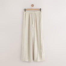Load image into Gallery viewer, Natural Wide Leg Trousers with Linen