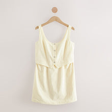Load image into Gallery viewer, Buttermilk Yellow Sleeveless Waistcoat Mini Dress