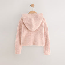 Load image into Gallery viewer, Pink Fluffy Zip Through Hoodie (3-12yrs)