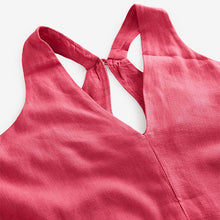 Load image into Gallery viewer, Red Halterneck Maxi Dress With Linen