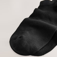 Load image into Gallery viewer, Black Active Low Rise Trainers Socks 5 Pack
