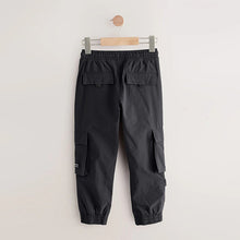 Load image into Gallery viewer, Black Cargo Premium Trousers (4-10yrs)