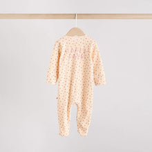Load image into Gallery viewer, Pink 3 Pack Two Way Zip Baby Sleepsuits (0-18mths)