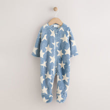 Load image into Gallery viewer, Blue Star Fleece Baby Sleepsuit