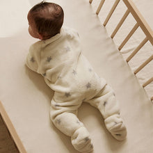 Load image into Gallery viewer, Grey Star Fleece Baby Sleepsuit