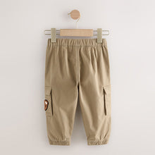 Load image into Gallery viewer, Tan Brown Bear Regular Fit Cargo Trousers (3mths-6yrs)