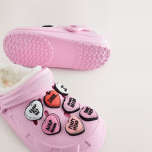 Load image into Gallery viewer, Pink Heart Slipper Clogs