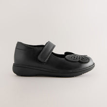 Load image into Gallery viewer, Black Butterfly Leather Mary Jane School Shoes