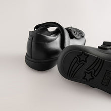 Load image into Gallery viewer, Black Butterfly Leather Mary Jane School Shoes