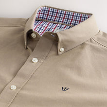 Load image into Gallery viewer, Stone Natural Stretch Oxford Short Sleeve Shirt