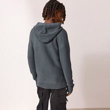 Load image into Gallery viewer, Blue Utility Knitted Hoodie (4-12yrs)
