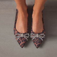 Load image into Gallery viewer, Leopard Forever Comfort® Point Jewel Ballerina Shoes