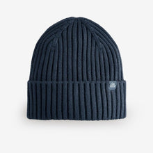 Load image into Gallery viewer, Navy Blue Knitted Beanie Hat (3-13yrs)