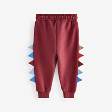 Load image into Gallery viewer, Burgundy Red Dinosaur Spikes Crew Sweatshirt And Joggers Set (3mths-5yrs)