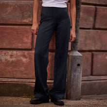 Load image into Gallery viewer, Navy Blue Smoothing Ponte Jersey Wide Leg Trousers