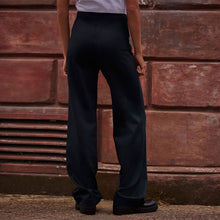 Load image into Gallery viewer, Navy Blue Smoothing Ponte Jersey Wide Leg Trousers