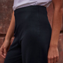 Load image into Gallery viewer, Navy Blue Smoothing Ponte Jersey Wide Leg Trousers