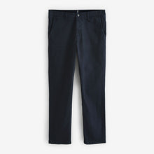 Load image into Gallery viewer, Navy Blue Slim Fit Premium Soft Touch Chino Trousers