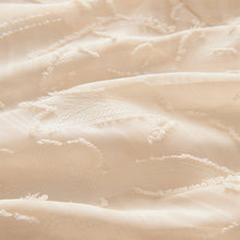 Load image into Gallery viewer, Ecru Jacquard Boho Long Sleeve Tie Neck Blouse