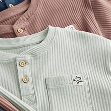Load image into Gallery viewer, Navy/Camel Plain 3 Pack Relaxed Fit Pyjamas (12mths-6yrs)