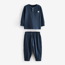 Load image into Gallery viewer, Navy/Camel Plain 3 Pack Relaxed Fit Pyjamas (12mths-6yrs)