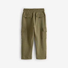 Load image into Gallery viewer, Khaki Green Regular Fit Cargo Cotton-Rich Joggers (3-12yrs)