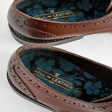 Load image into Gallery viewer, Brown Standard Fit Leather Derby Brogues