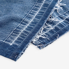 Load image into Gallery viewer, Mid Blue Side Stripe Palazzo Wide Leg 100% Cotton Jeans